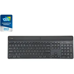 TARGUS Tastatur "Antimicrobial EcoSmart Bluetooth Keyboard (DE)", schwarz, B:18,1cm H:4cm T:48,2cm, Tastaturen