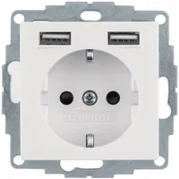 Berker USB-Steckdose 1 St. Weiß