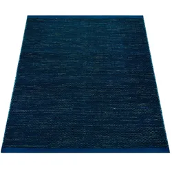 Paco Home Wollteppich »Kasko 300«, rechteckig, 12 mm Höhe, Handweb, Flachgewebe, reine Wolle, handgewebt, hochwertig verarbeitet Paco Home blau B: 120 cm   1 St.