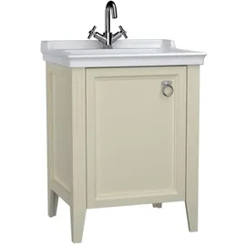 Vitra Waschtischunterschrank 1 Tür 64,5 x 88 x 53 cm Elfenbein Matt/Weiß Hochglanz