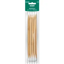 Gründl Nadelspiel Bambus 8 mm 20 cm natur
