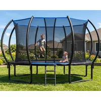 Trampolin Outdoor 228/305/366 cm, Round Garden Trampoline with Safety Net, Ladder, Padded Poles, Safety Cover, GS-Zertifikat, Outdoor (12 ft)