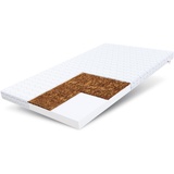 Fdm Baby Coco Schaumstoffmatratze 90 x 190 cm Kokos Matratze 90x190 Kaltschaum Kindermatratze Härtegrad H2/H3 (Mittelweich/Mittelhart) 8 cm Höhe Zweiseitig Bezug Abnehmbar Waschbar