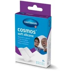 Cosmos® soft silicone Pflasterstrips 2 Größen, hautschonend 5303130 , 1 Packung = 8 Stück