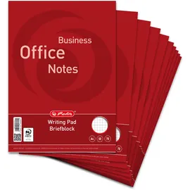 Herlitz Briefblock A4 kariert Rot