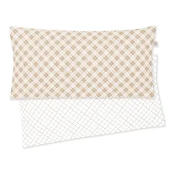 Kissenbezug IRISETTE "Bea", beige (natur), B:80cm L:40cm, Mako-Satin, Obermaterial: 100% Baumwolle, Kissenbezüge, zeitlose Instagram-Blogger-Kollektion