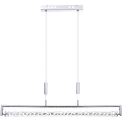 LED Hängeleuchte Pendellampe Balken Design Chrom höhenverstellbar H 160 cm Wohnzimmer