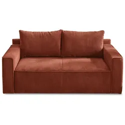 Schlafsofa Ron Cord Rostrot
