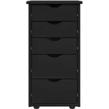 vidaXL Sitzbank Schrank Schwarz 34 x 39 x 61,5 cm