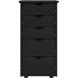 vidaXL Sitzbank Schrank Schwarz 34 x 39 x 61,5 cm