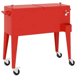 vidaXL Kühlwagen mit Rollen Rot