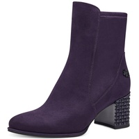 Marco Tozzi by Guido Maria Kretschmer Damen Stiefeletten mit Absatz Blockabsatz Nieten, Violett (Purple), 38