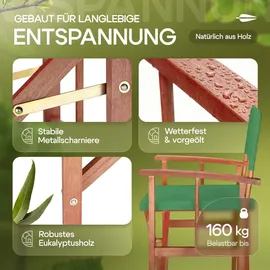 CASARIA Regiestuhl Gartenstuhl 54 x 46 x 87 cm grün