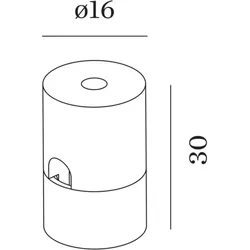 Kabel-Wand-Deckenhalterung - Schwarz