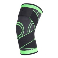 HACLEN 2 Stück Patella Kniebandage, Knie Orthothese, Bandage Knee, Tmungsaktiv Unisex Knieorthese mit Verstellbaren Riemen, für Outdoor Sportarten oder KraftüBungen,Grün,L