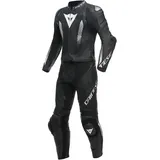Dainese Laguna Seca 5 2-Teiler S/T Motorrad Lederkombi, 2tlg. perforiert - Schwarz/Schwarz/Weiß - 30