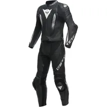 Dainese Laguna Seca 5 2-Teiler S/T Motorrad Lederkombi, 2tlg. perforiert - Schwarz/Schwarz/Weiß - 30