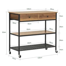 SoBuy Küchenwagen Servierwagen