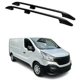Omac Dachträger Dachreling für Renault Trafic 2014-2024 L2 Langer Alu Schwarz (2-St), Rostbeständig, Einfache Montage, Korrosionsbeständig schwarz