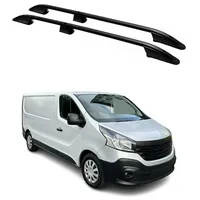 Omac Dachträger Dachreling für Renault Trafic 2014-2024 L2 Langer Alu Schwarz (2-St), Rostbeständig, Einfache Montage, Korrosionsbeständig schwarz