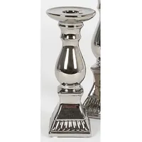 Buri 6x Stabkerzenständer Silber 20cm Teelichter Dekoration Innen Halter