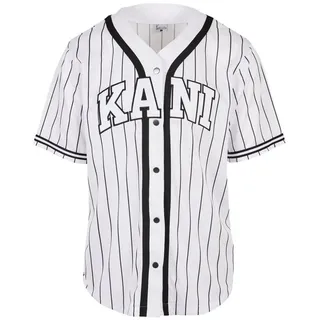 Karl Kani Baseball Shirt Serif Pinstripe weiß L