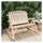 vidaXL Garten-Schaukelbank 123 x 96 x 102 cm Beige