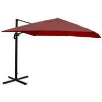 Mendler Luxus-Ampelschirm 300 x 400 cm bordeaux ohne Ständer