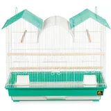 Prevue Hendryx SP1804TR-2 Vogelkäfig mit 3 Dach, Blaugrün und Weiß, 1,27 cm