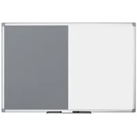 Bi-Office Kombitafel 180 x 90 cm Grau/Weiß