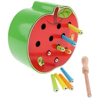 SM SunniMix Montessori Holz Magnet Angeln Wurm Insekte Lernspiel Magnetspiel Pädagogisches Spielzeug