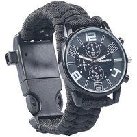 Semptec Urban Survival Technology 5in1-Armbanduhr mit Paracordband, Feuerstahl, Kompass,