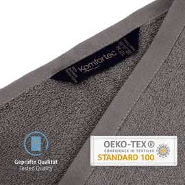 Komfortec Handtuchset 4 Handtücher 50 x 100 cm und 4 Badetücher 70 x 140 cm grau 8-tlg.