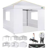 luxuskollektion Faltpavillon 3 x 3 m inkl. Seitenteile Weiß