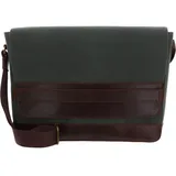Buckle & Seam Messenger Bag Times Canvas - GREEN/BLU Koffer24