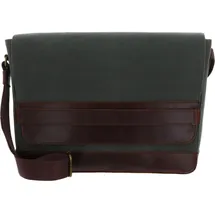 Buckle & Seam Messenger Bag Times Canvas - GREEN/BLU Koffer24