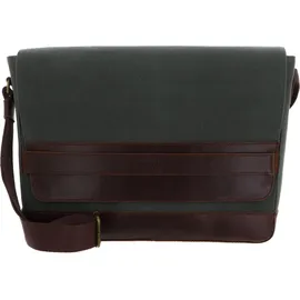 Buckle & Seam Messenger Bag Times Canvas - GREEN/BLU Koffer24