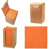 Alvotex CHIC Airlaid 100 Coctailservietten, 1/4 Falten Stoffähnlich, Hochwertige Einwegserviette, Orange, 20x20 cm