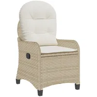 VidaXL Relaxsessel mit Kissen Beige Poly Rattan
