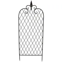 Dekoleidenschaft Rankgitter "Raute" aus Metall in Rost Optik, 115 cm hoch, Rankhilfe, Rankgerüst, Gartenstecker, Dekostecker