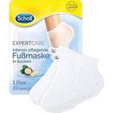 Scholl Fußmaske ExpertCare, Macadamia in Socken intensiv pflegend weiß