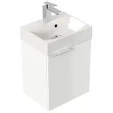 Posseik Gäste WC Raumspar-Waschplatz "Cubi 40cm" weiß Hochglanz