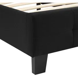 CARO-Möbel Iowa 140 x 200 cm Schwarz