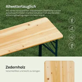 Woltu Bierzeltgarnitur 3-tlg. Beige