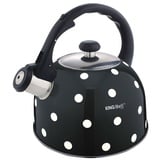 Kinghoff POLKA DOT enamelled kettle 2.6 l KH-1051, Wasserkocher, Silber