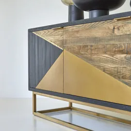 Tikamoon Buffet aus Eiche 240 cm Oscar von Tikamoon mit Messingfüßen