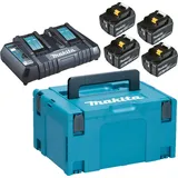 Makita Power Source Kit 18 V Li-Ion 4 x 5,0 Ah + DC18RD Ladegerät + Makpac 197626-8