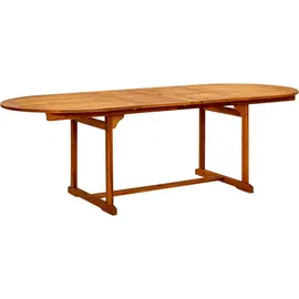 vidaXL Gartentisch Ausziehbar (160-240)x100x75 cm Braun