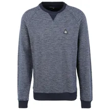 Blend Longpullover BLEND "Sweatshirt BHKuna", Herren, Gr. M, blau (marineblaus), Obermaterial: 70% Baumwolle CO. 30% Polyester PES., Pullover Longpullover