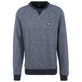 Blend Longpullover BLEND "Sweatshirt BHKuna", Herren, Gr. M, blau (marineblaus), Obermaterial: 70% Baumwolle CO. 30% Polyester PES., Pullover Longpullover